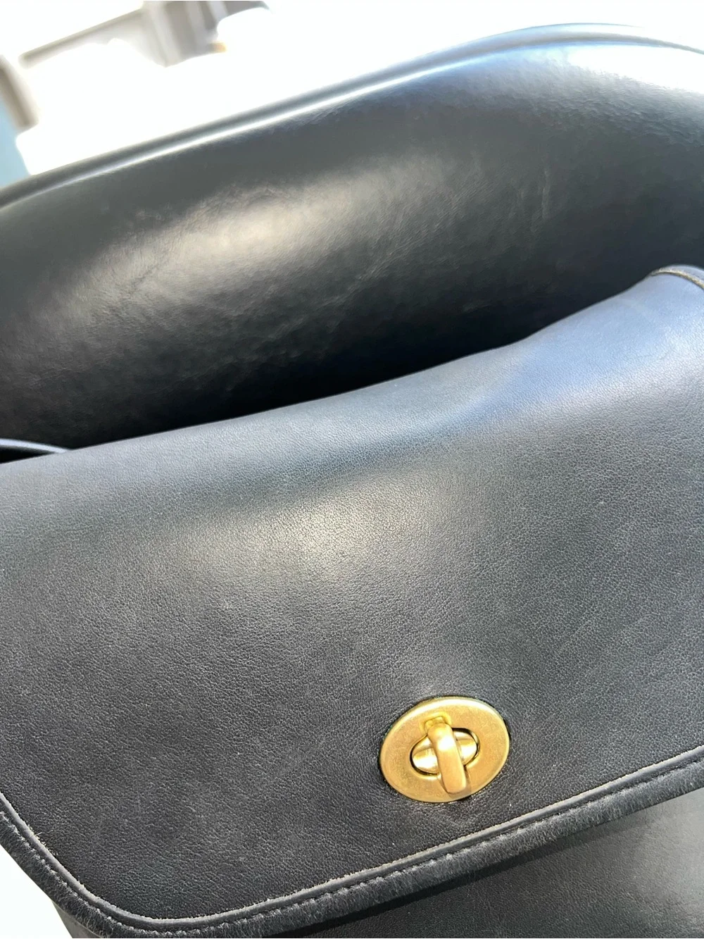 Vintage Coach Quincey Bag 9919 Dark Navy crossbody purse